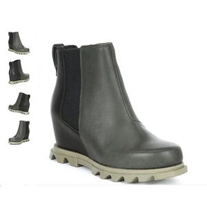 Sorel Joan of Arctic Wedges III Chelsea Bootie Size 7 Grey Suede/Leather